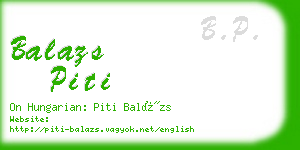 balazs piti business card